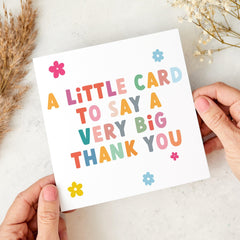 Thank You Card for Teacher Doctor Nurse Friend Boss or Colleague Colourful Bright and Cheerful Appreciation Card for Her or Him