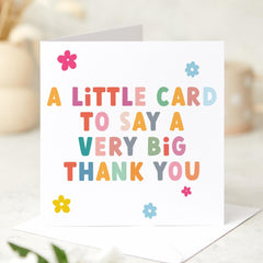 Thank You Card for Teacher Doctor Nurse Friend Boss or Colleague Colourful Bright and Cheerful Appreciation Card for Her or Him