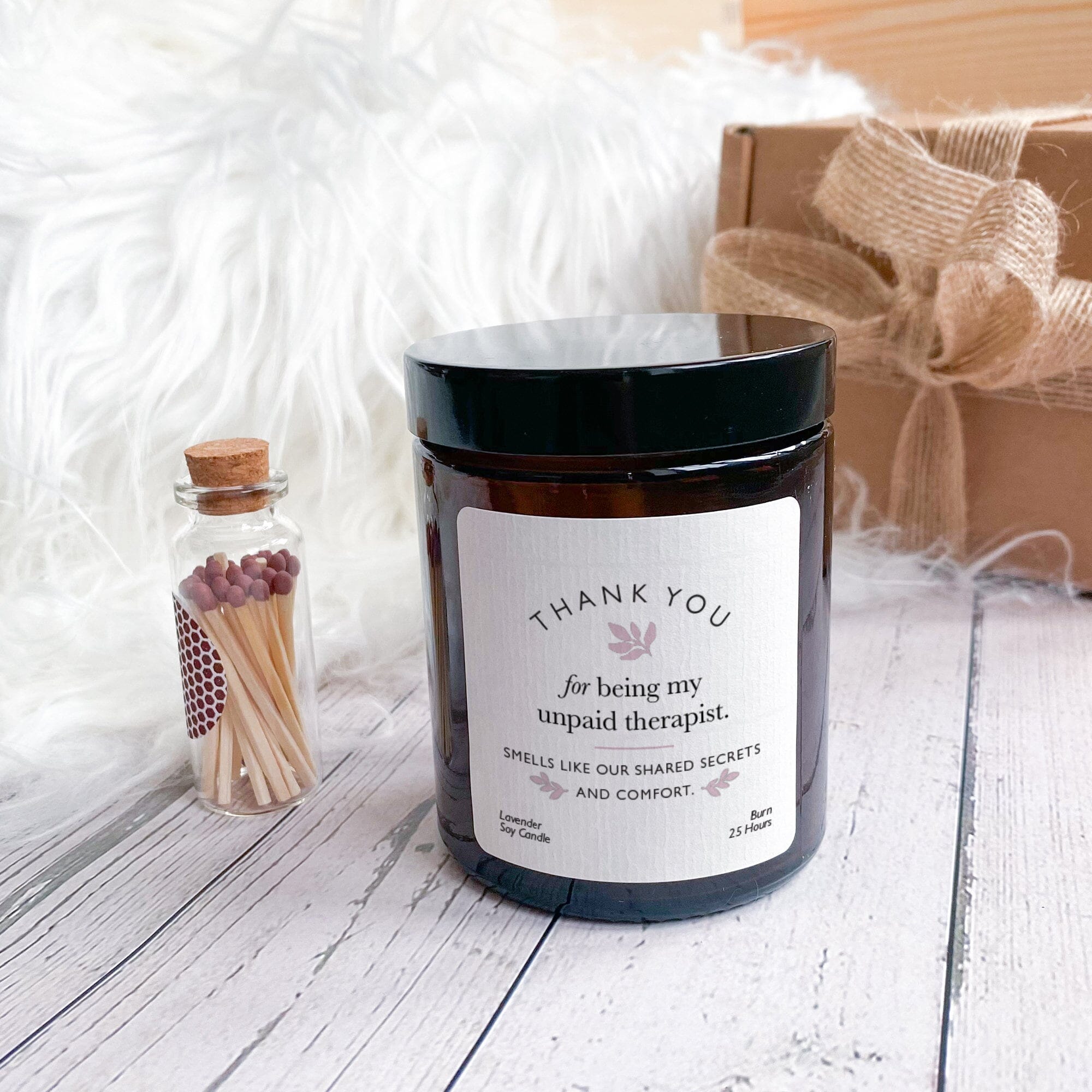 Thank You For Being My Unpaid Therapist Candle Gift For Friend Mum Sister Thank You Gift Scented Candle