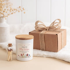 Thank You Teacher Scented Candle With Teacher's And Student Name Free Gift Package Teacher Thank You Gift