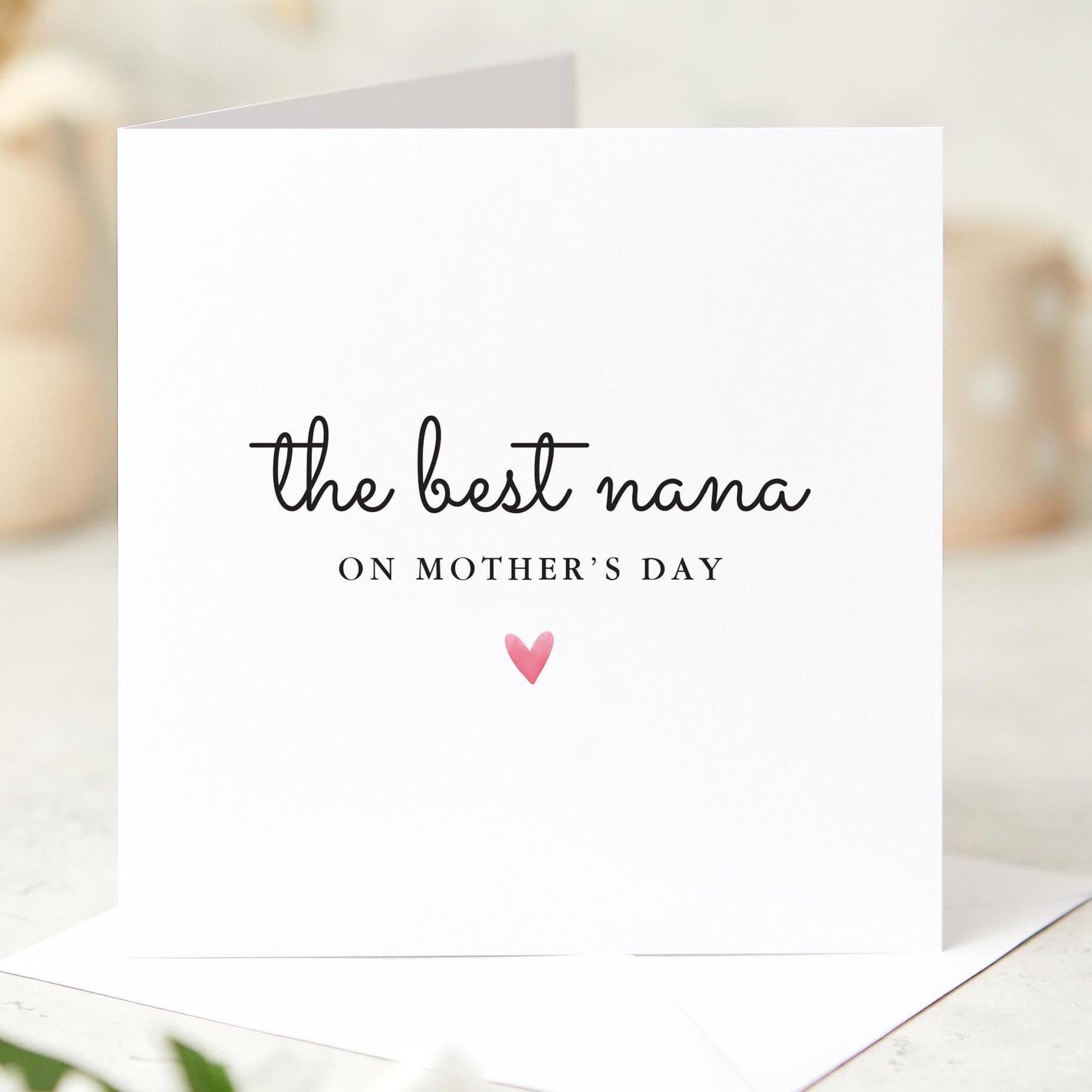 The Best Nana Mother's Day Card Thoughtful Gift Grandmother Grandma Gift Card on First Mothers Day Nana's Keepsake Nanny Nan