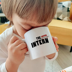 The Boss & The Intern Mug Set Funny Coffee Cups for Parent and Child Duo Playful Gift for Mum Dad and Little One