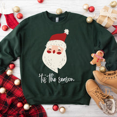 Tis The Season Christmas Jumper Gift for Her – Funny Santa Xmas Sweatshirt UK Holiday Outfit