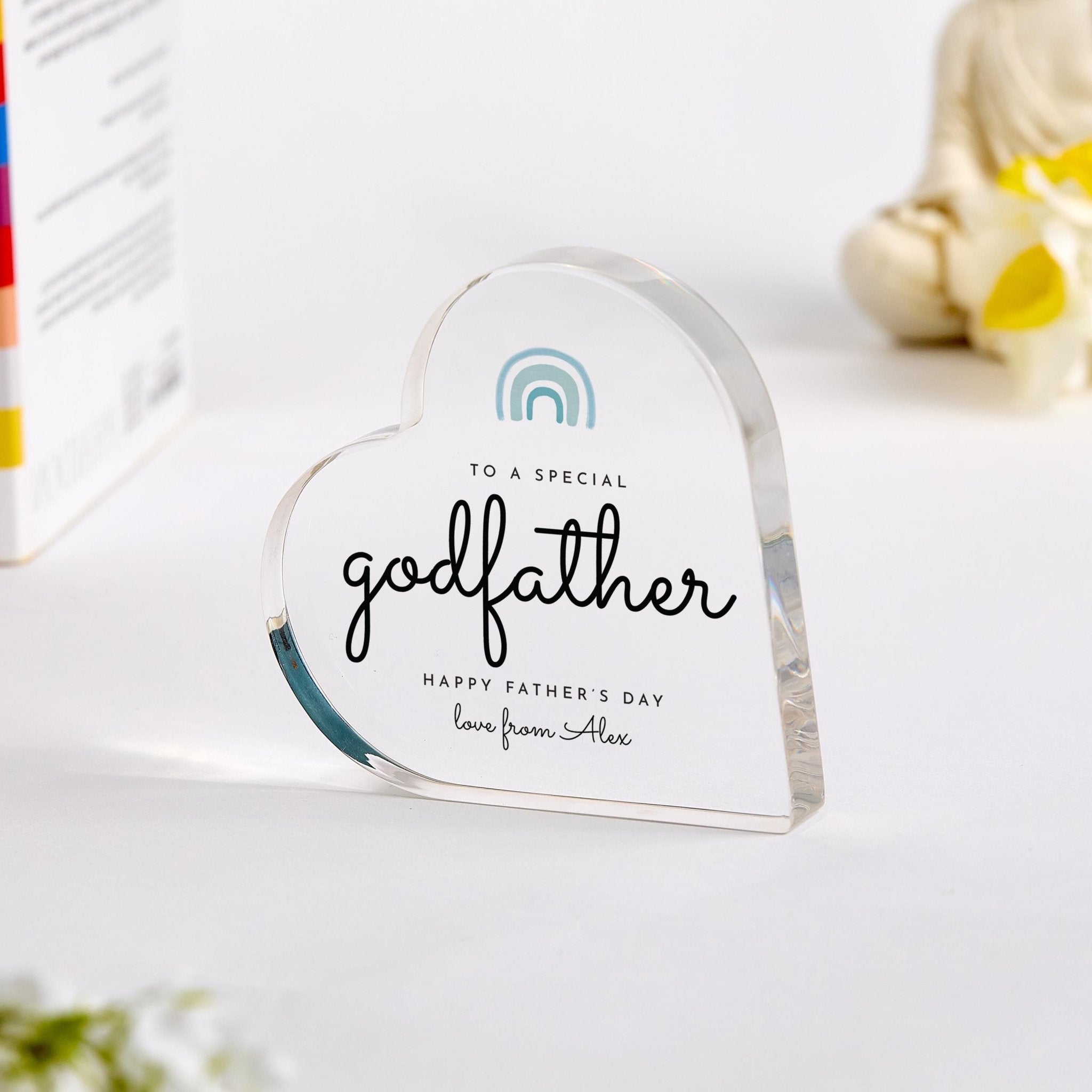 To Special Godfather Personalised Fathers Day Acrylic Plaque Modern Design Godfather First Fathers Day Keepsake