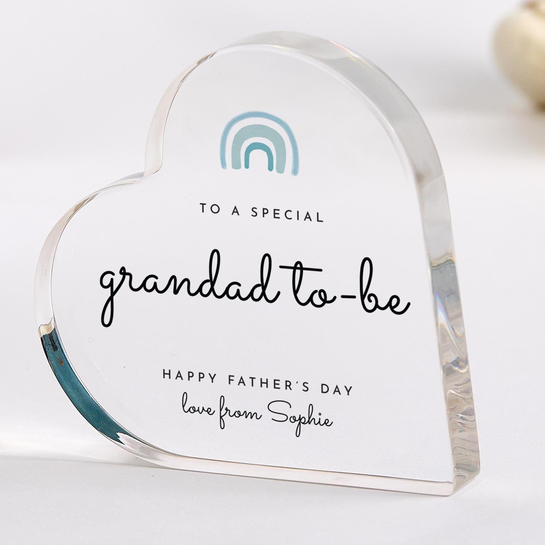 To Special Grandad To Be Personalised Fathers Day Acrylic Plaque Modern Design First Fathers Day Keepsake Grandad to be