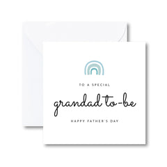 To a special grandad to - be Personalised Father’s Day Card for grandpa to be Rainbow Gift from the baby bump First Fathers Day Keepsake