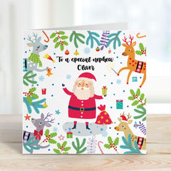 To A Special Nephew Christmas Card For Kids Santa Claus Personalised Xmas Gift Card For Nephew First Christmas As My Nephew