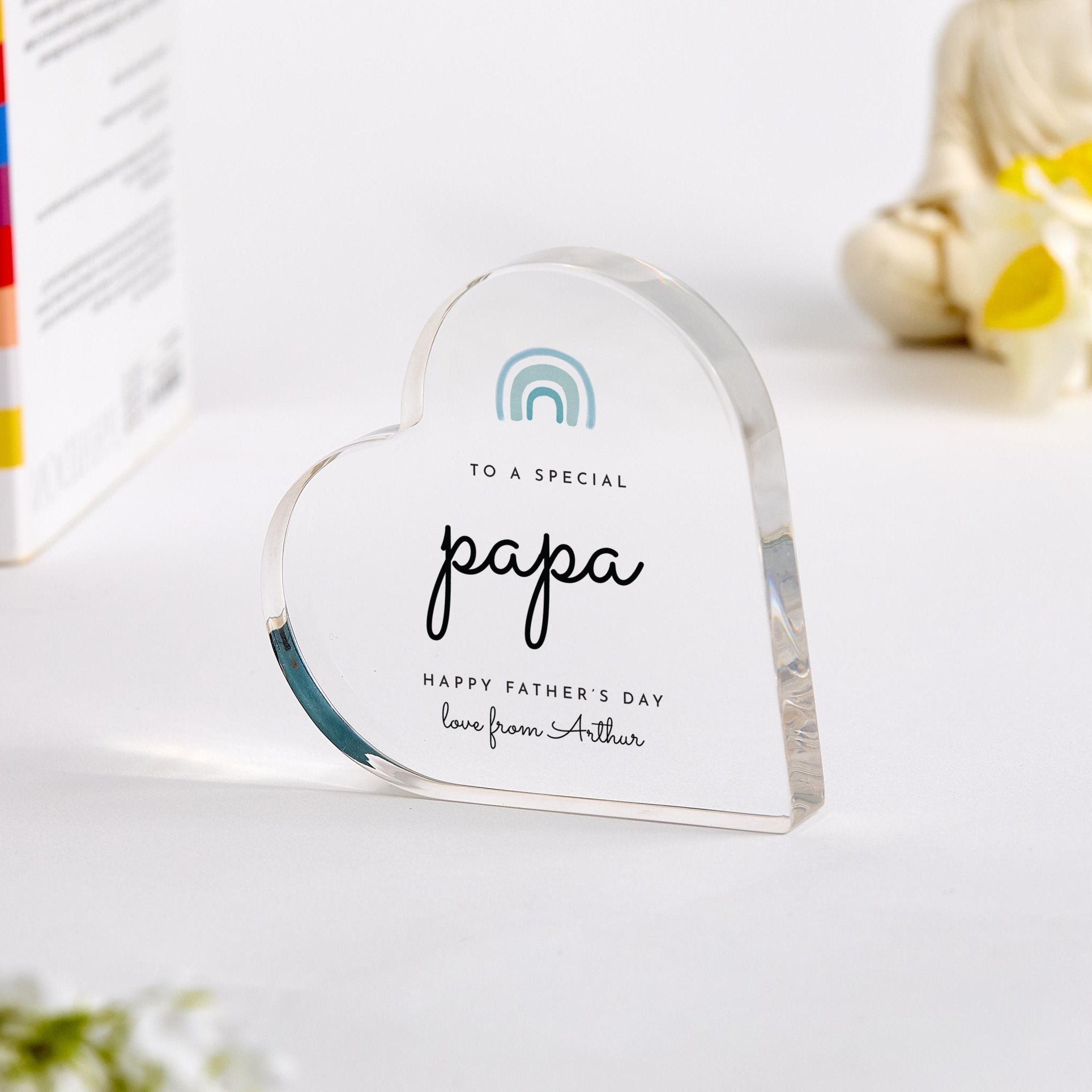 To Special Papa Personalised Fathers Day Acrylic Plaque Modern Design Papa First Fathers Day Keepsake