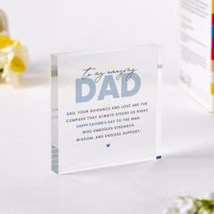 To my amazing dad Father's Day Gift Personalised Keepsake from Daughter Son Happy First Father's Day Plaque for Him Thank You Daddy Present