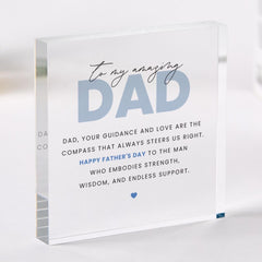 To my amazing dad Father's Day Gift Personalised Keepsake from Daughter Son Happy First Father's Day Plaque for Him Thank You Daddy Present