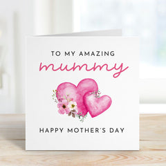 To My Amazing Mummy Mother’s Day Card Greetings Card for Mum Keepsake from Kids or Baby Gift Card First Happy Mothers Day Card Mama Mom