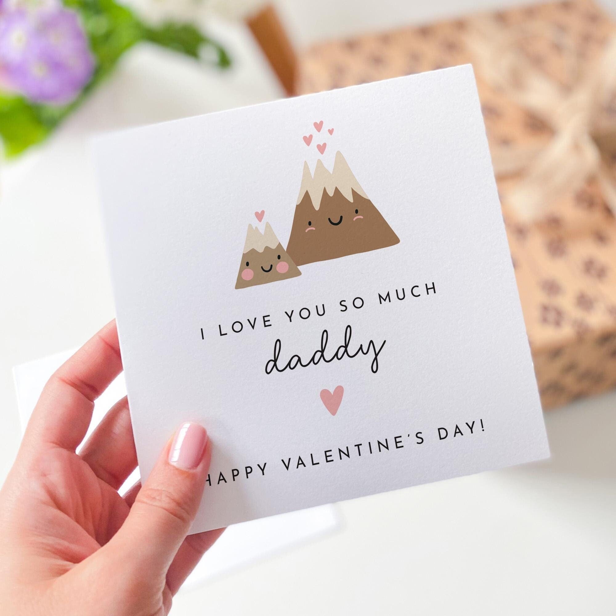 Valentine's Day Card for Daddy Cute Heartwarming Personalised Card from Daughter Son Thoughtful Gift Dad First Valentines Day 1st Love You