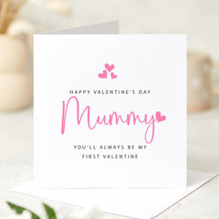 Valentine's Day Card for Daddy or MUMMY AVAILABLE Happy Valentine's Day You Will Always Be My First Valentine Personalised Gift Card Mum Dad