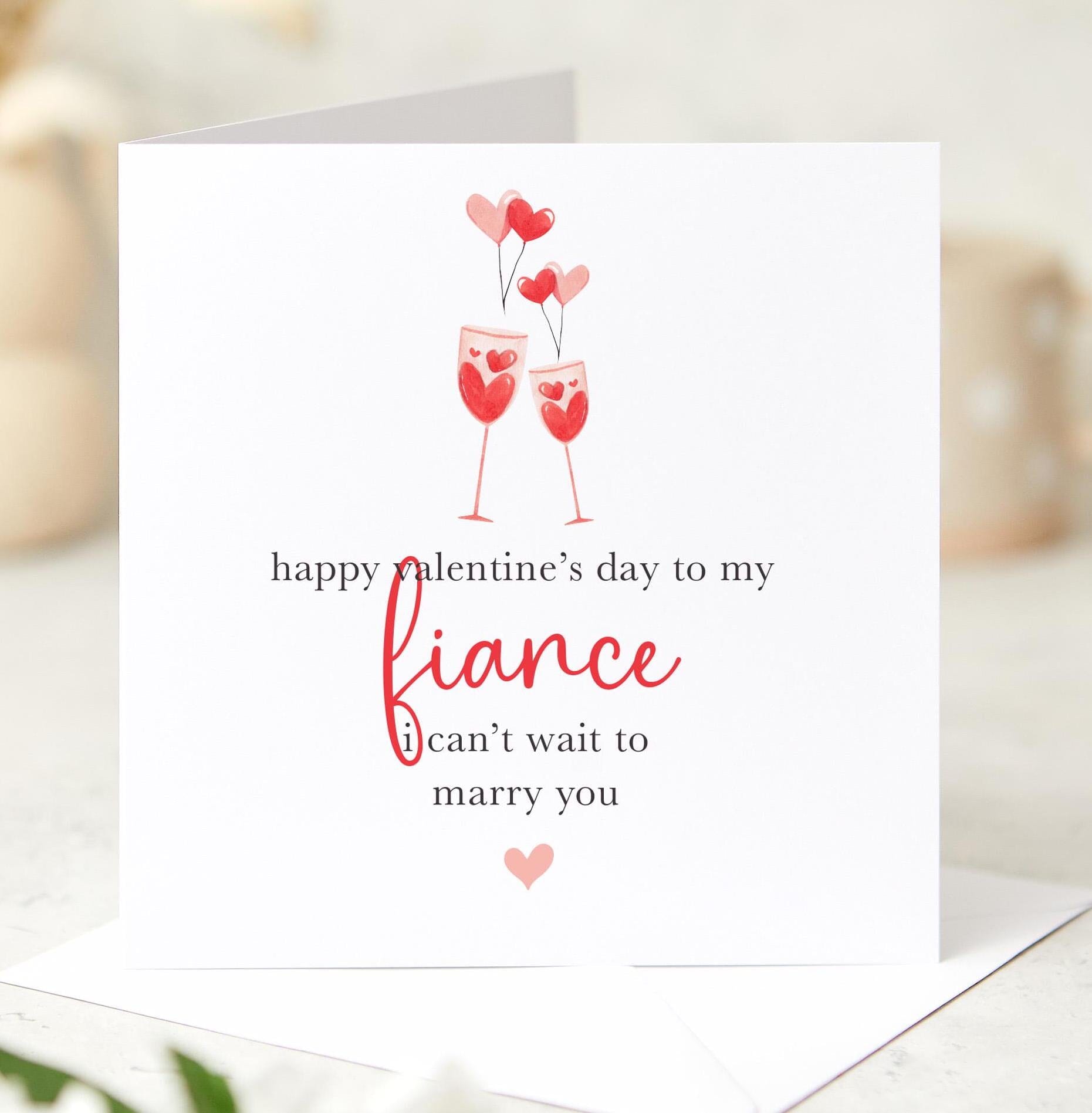 Valentine's Day Card For Fiancee I Can'T Wait To Marry You Card For Her Him Fiancee Engaged Engagement Last Valentines Before Marriage Gift