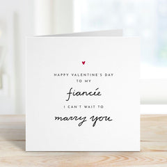 Valentine's Day Card for Fiancee I Can't - Wait to Marry You Romantic Engagement Card Wedding Countdown Gift Future Bride Card