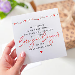 Valentine's Day Card For Girlfriend Boyfriend Husband Wife Valentines Card I Love You Longer Valentines Gifts For Her Him Personalised Card