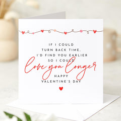 Valentine's Day Card For Girlfriend Boyfriend Husband Wife Valentines Card I Love You Longer Valentines Gifts For Her Him Personalised Card