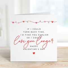 Valentine's Day Card For Girlfriend Boyfriend Husband Wife Valentines Card I Love You Longer Valentines Gifts For Her Him Personalised Card