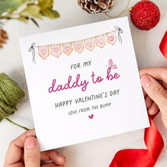 Valentine's Day Card For My Daddy-To-Be With Love From The Bump New Dad Gift First Valentines Card Our 1St Happy Valentine's Day Future Dad