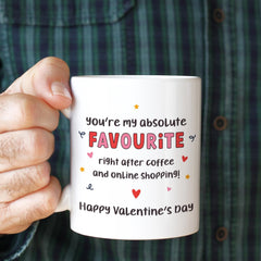 Valentine's Mug or Coaster Funny Gift for Partner Girlfriend Boyfriend Husband Wife Set