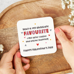 Valentine's Mug or Coaster Funny Gift for Partner Girlfriend Boyfriend Husband Wife Set