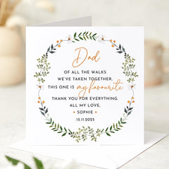Wedding Day Card for Father of the Bride Elegant Floral Design Sentimental Keepsake from Daughter Perfect Father of the Bride Gift Card