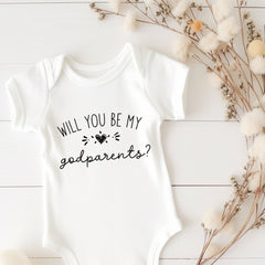 Will You Be My Godparents Baby Bodysuit, Godparents Christening Proposal