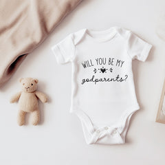 Will You Be My Godparents Baby Bodysuit, Godparents Christening Proposal