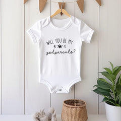 Will You Be My Godparents Baby Bodysuit, Godparents Christening Proposal