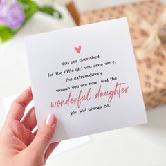 Wonderful Daughter Birthday Card Poem To A Special Daughter An Amazing Daughter Card For Her Daughter Emotional Card Daughter's Gift Card