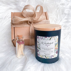 Wonderful Mum Scented Soy Wax Vegan Candle With Your Own Text Gift For Grandma Nanny Nana Mummy