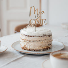 Wooden First Birthday Cake Topper with Name One Two Cake Topper Kids Party Decor Custom First Birthday AF9