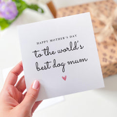 World's Best Dog Mum Mother's Day Card Cute Gift from Fur Baby Dog Lover Personalised Card Pet Mum Mother's Day Present Dog Owner Card