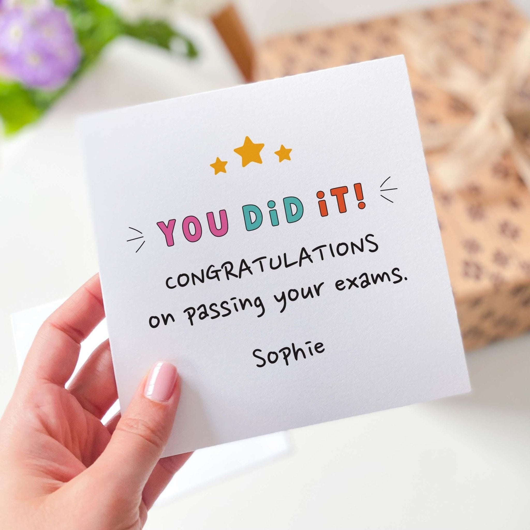 You Did It Exam Result Day Card Personalised Congratulations For Gcse A - Level Results Day Son Grandson Daughter Granddaughter