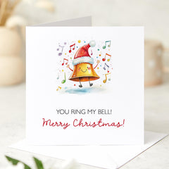 You Ring My Bell Merry Christmas Card For Wife Husband Boyfriend Girlfriend Best Friend Her Him Family Xmas Joy Card Funny Gift Card