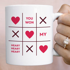 You Won My Heart Mug – Gift for Valentine’s Day or Romantic Anniversary