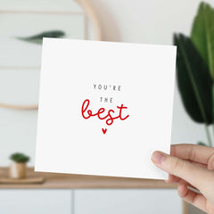 You'Re The Best Card For Best Friend Or Mum Dad Sister Brother Doctor Nurse Teacher Boss Greeting Card Gift Card For Women Men Thank You