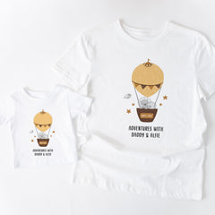 Adventures With Daddy And Son Or Daughter T-Shirt, Father'S Day Dad'S Birthday Gift, Matching Dad Baby Outfit