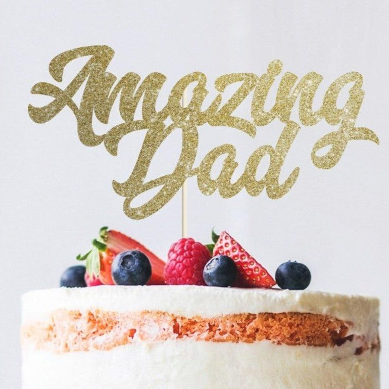 Amazing Dad Cake Topper. Father's Day Decoration