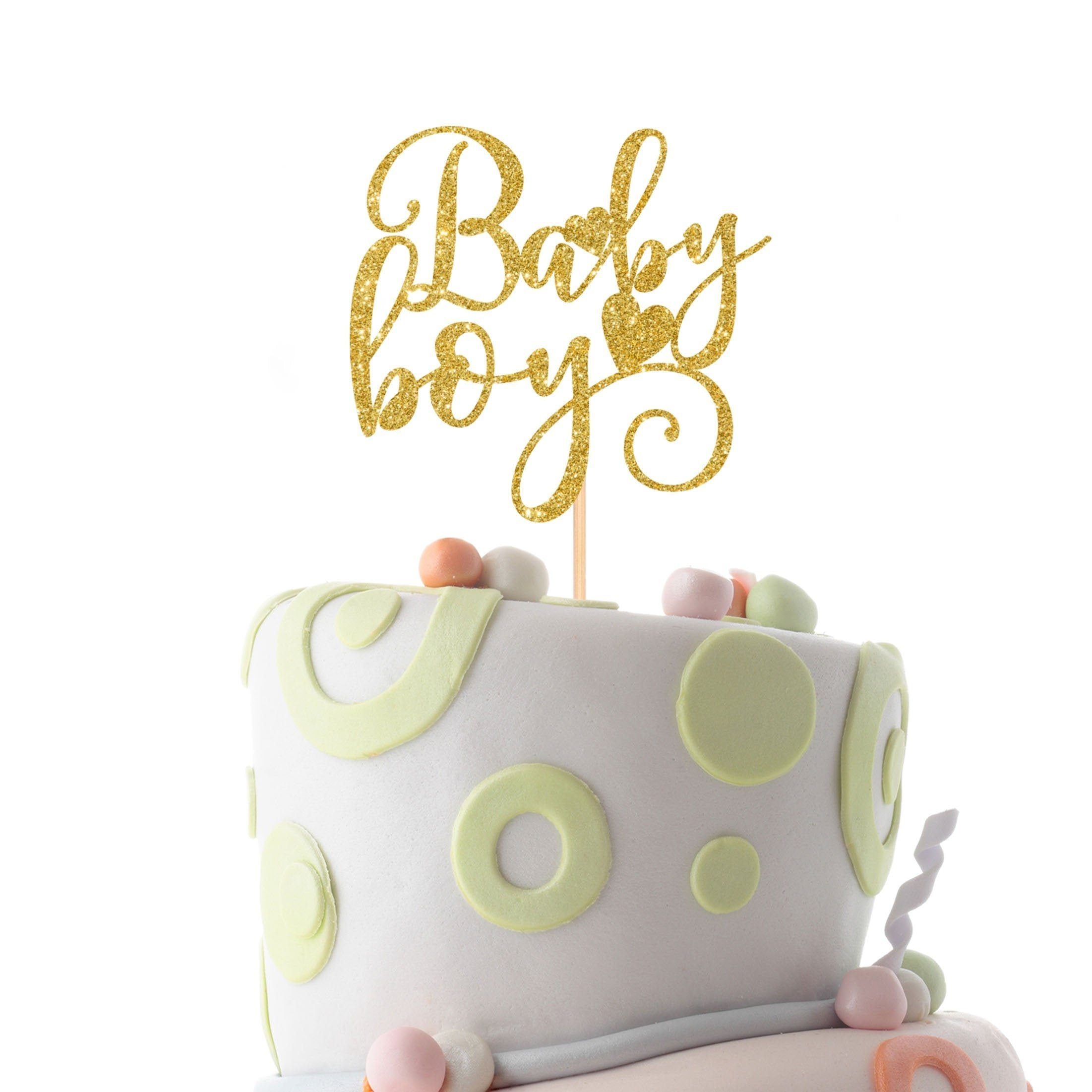 Baby boy cake topper. Baby shower cake topper. Welcome baby boy party cake