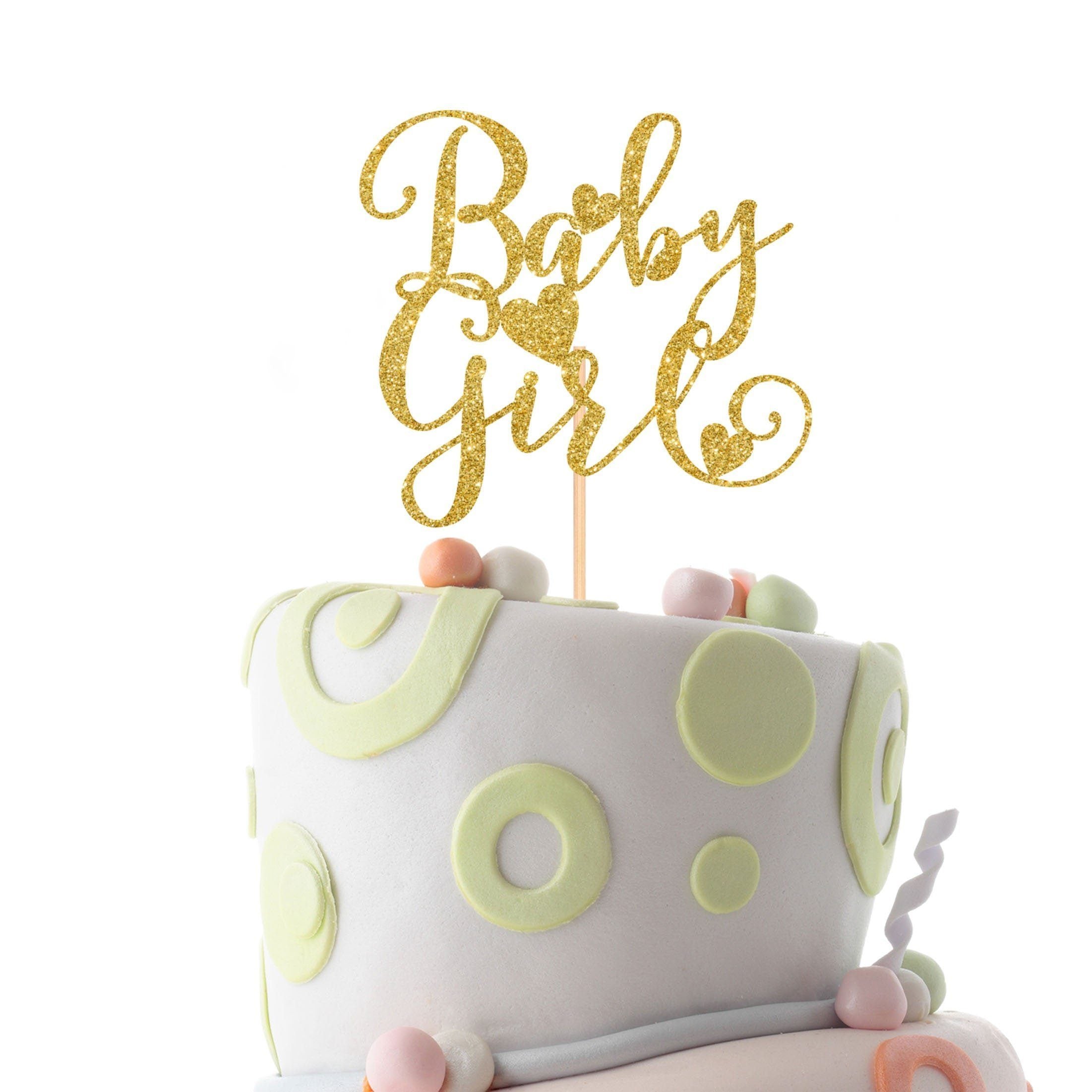 Baby girl cake topper. Baby shower cake topper