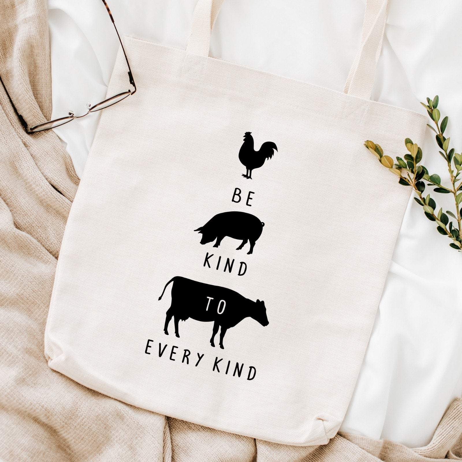 Be kind to every kind tote bag, Gift for vegan