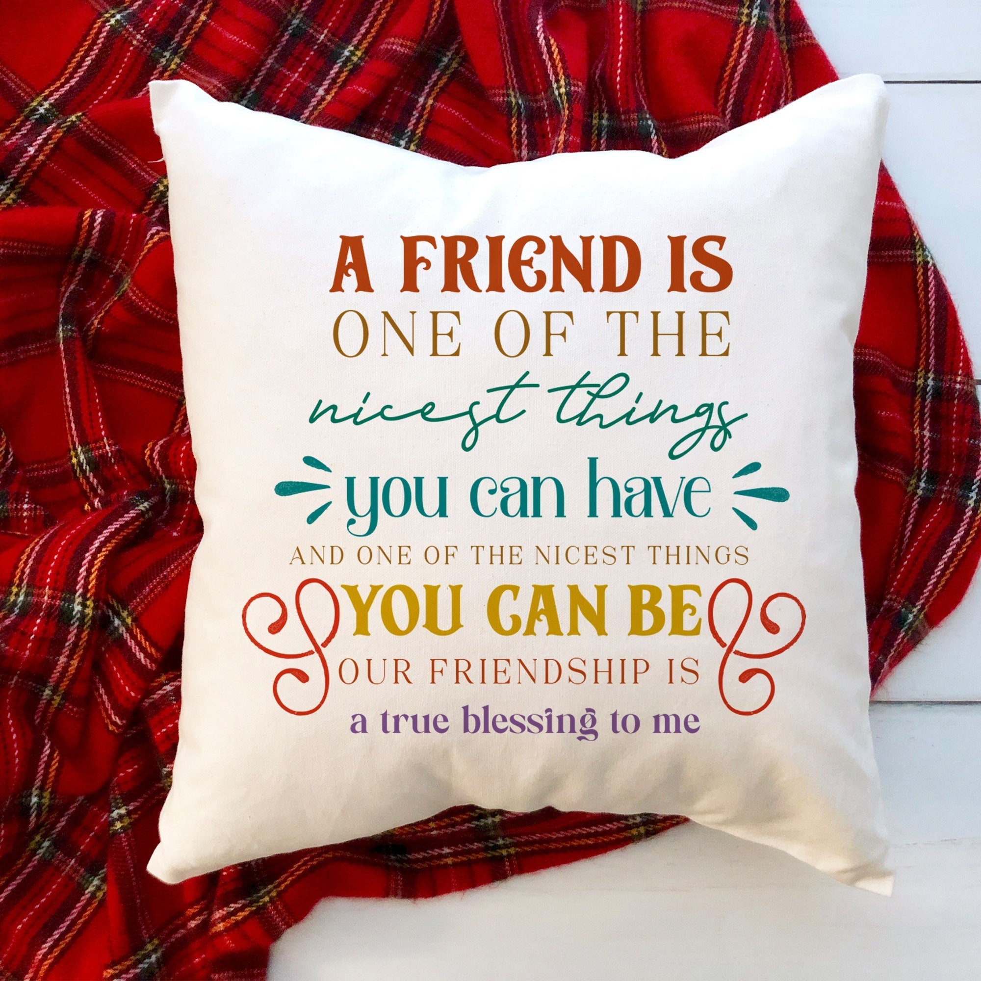 Best Friends Cushion, Christmas Birthday Far Away Gift For Friend