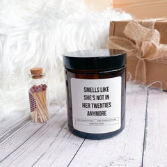 Birthday Candle, Funny Gift Box for Her Him, Smells like she, he is not in her, him forties anymore