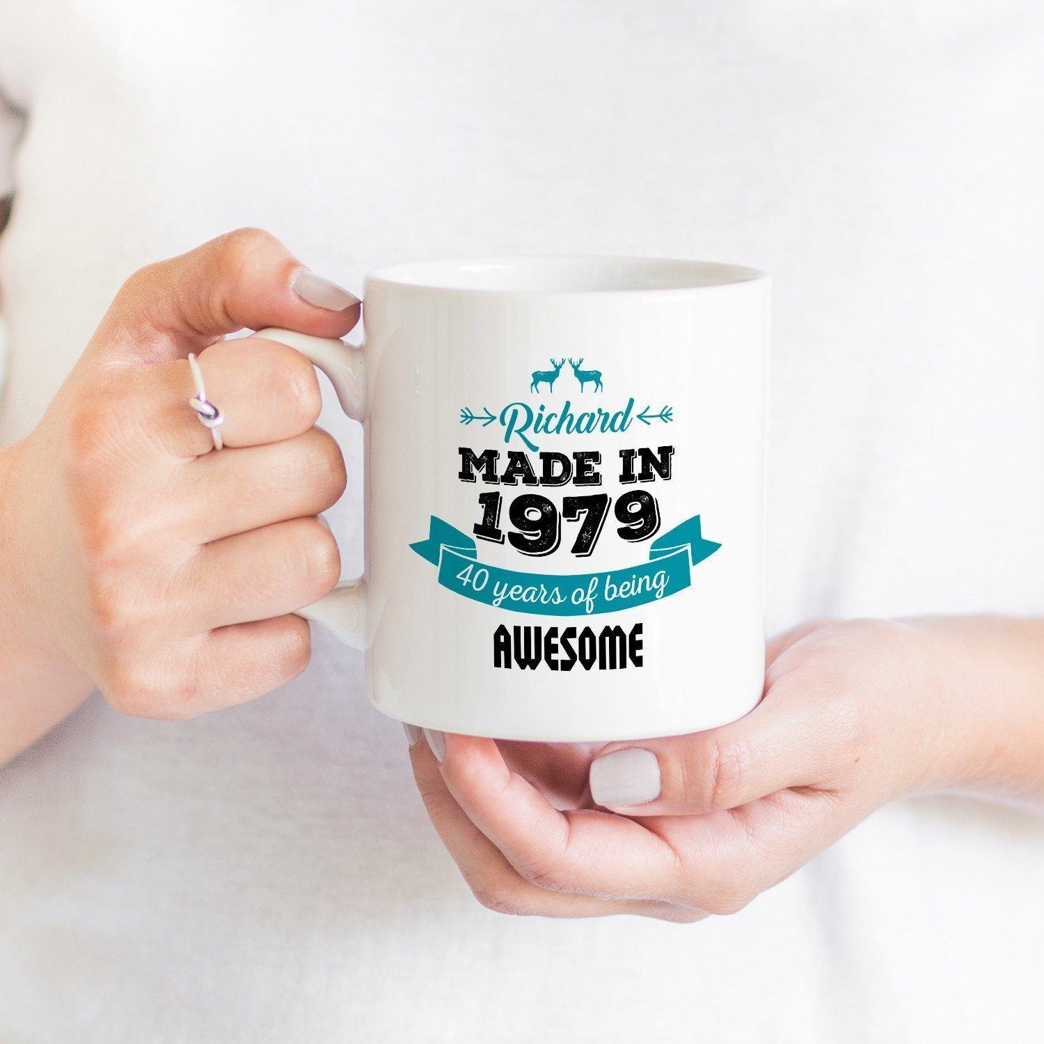 Birthday Gift For Him , Personalized Mug With A Name, Made In 1979, 1989, 1969, 1959, Husband Birthday Gift