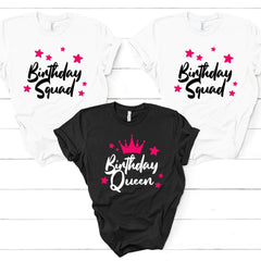 Birthday Queen And Squad T-Shirt, Birthday Decoration