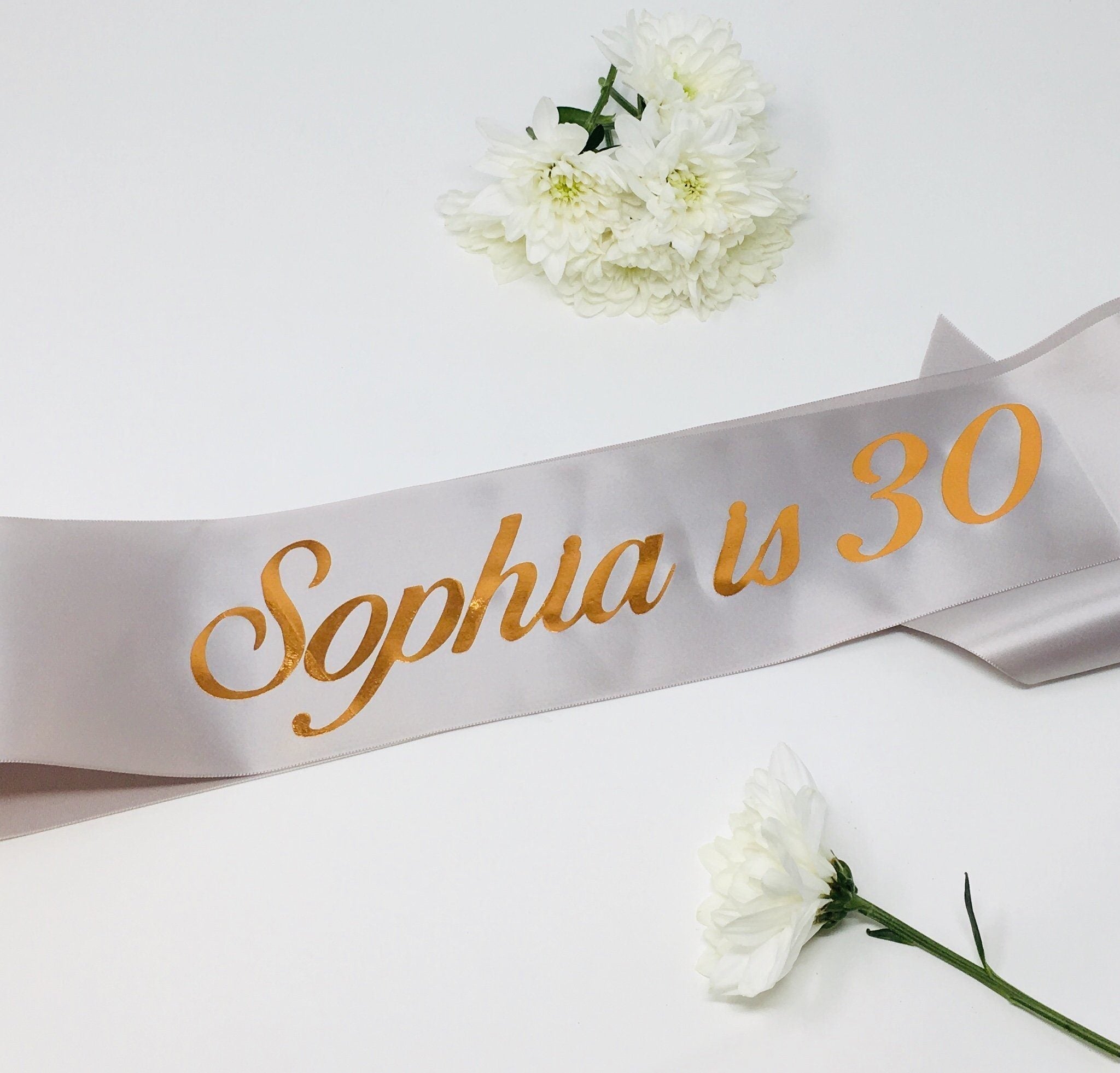 Birthday Sash, Personalised Name and Age Sash