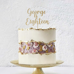 Birthday Wooden Cake Topper with Name and Age, Personalised Kids Party Decor, Custom First Birthday AF9