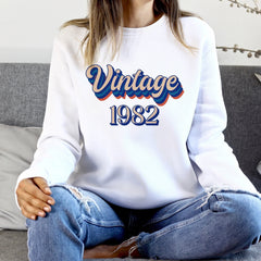 Birthday Year Jumper, Vintage 2002 1992 1982 1972 Etc, Unisex Birthday Top, Gift For Women Or Men