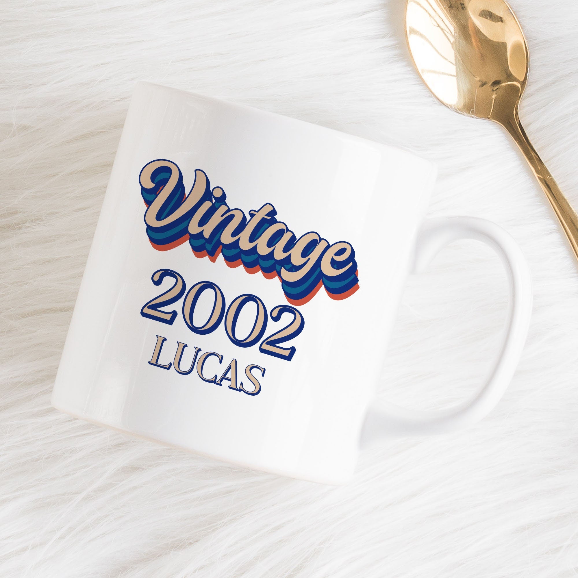 Birthday Year Mug, Vintage 2002 1992 1982 1972 Etc, Birthday Gift For Her Him, Gift For Him Or Her